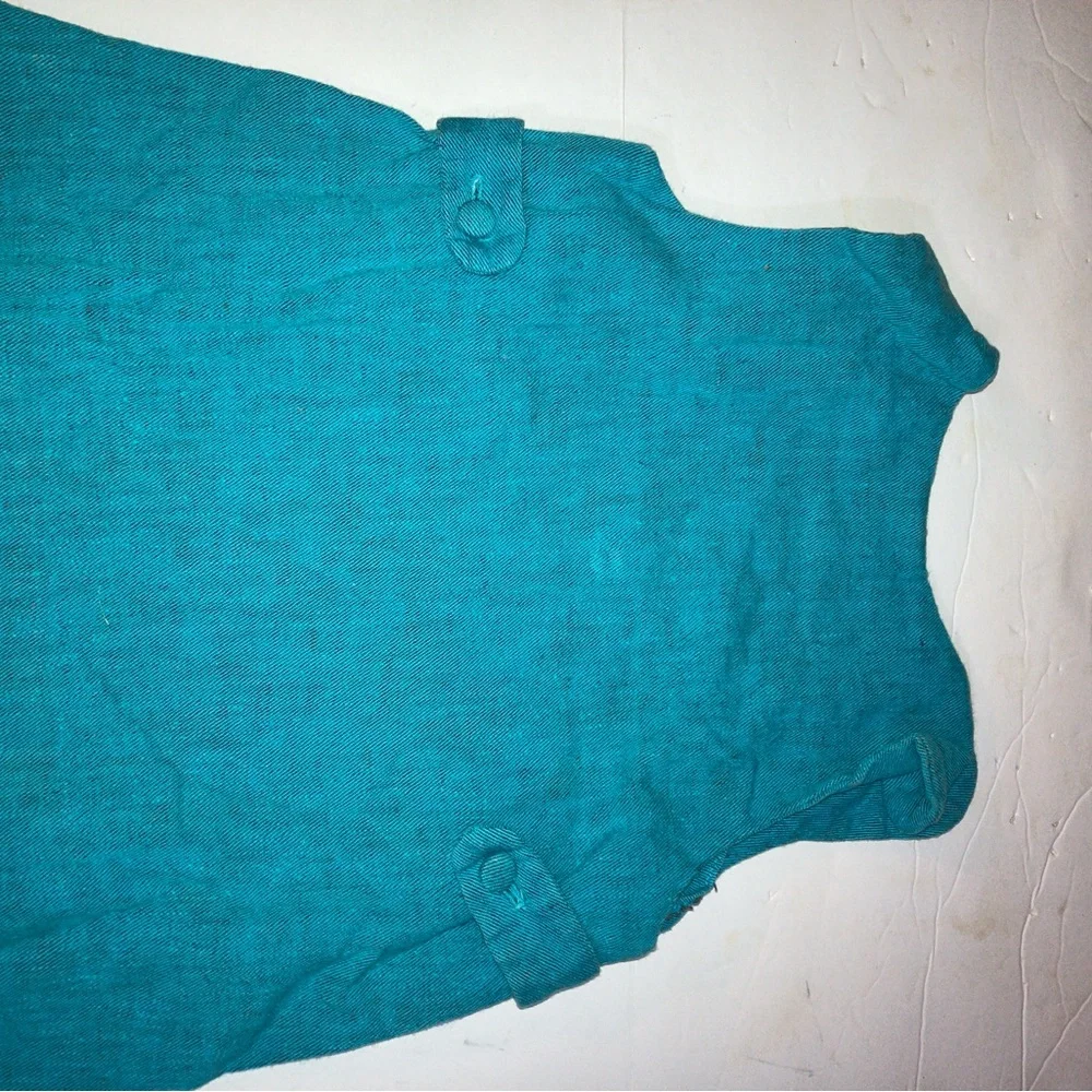 Set of Two Handmade Vintage Little Girls Blue Dresses 9-12 months (?) Corduroy